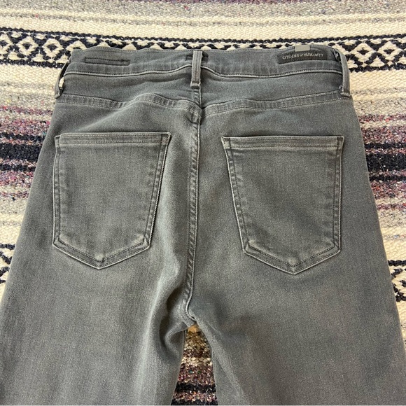 Citizens Of Humanity Rocket Crop Gray High Rise Skinny Stretch Jeans Sz 25 Gray - Picture 7 of 12